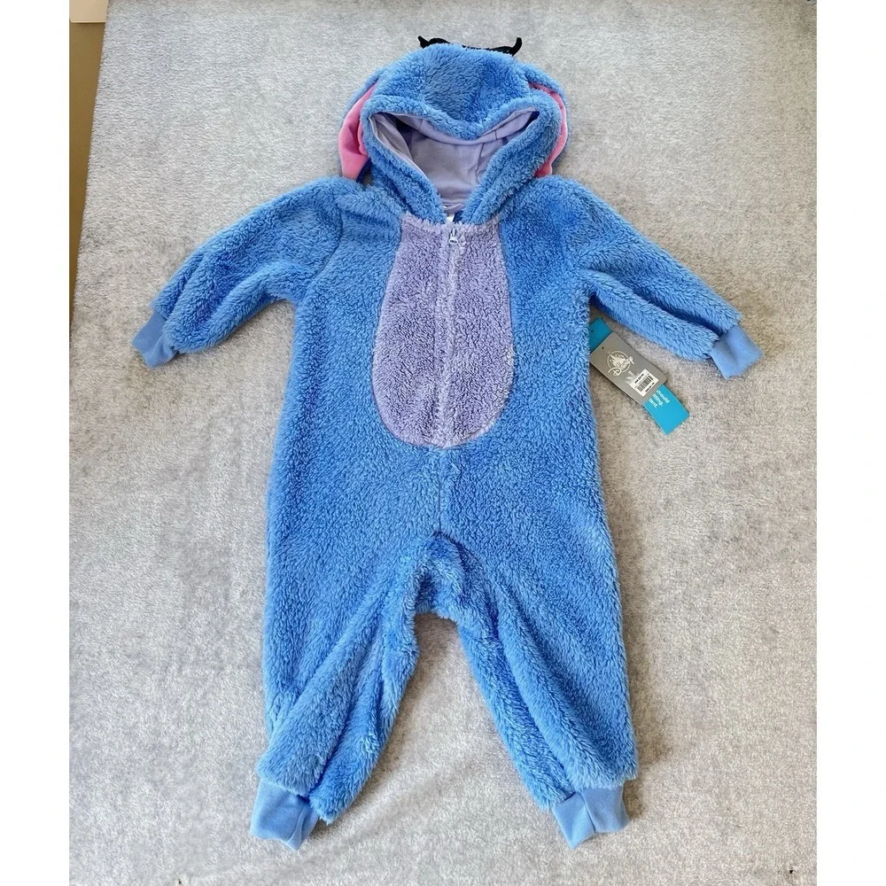 Disney Eeyore NWT Costume One Piece Soft Fleece Toddler Sz 2T Unisex Zip Up